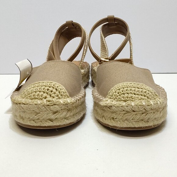 Time And Tru Platform Espadrilles Woven Ankle Strap Size 8.5 Adjustable Buckle - Picture 4 of 10